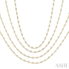 ASHI Bezel Set Layered Diamond Necklace 974S5PPFHNKYG