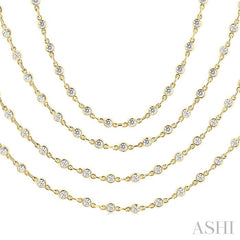 ASHI Bezel Set Layered Diamond Necklace 974S7PPFHNKYG