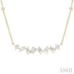 ASHI Mixed Shape Diamond Station Necklace 974Y1PPFGNKYG