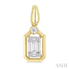 ASHI Emerald Shape Fusion Diamond Earrings 975A5PPFGERYW