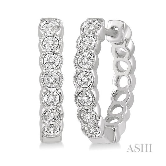 ASHI Diamond Hoop Earrings 630A8PPTSERWG