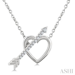 ASHI Heart Toggle Diamond Fashion Necklace 982Y0PPTGNKWG