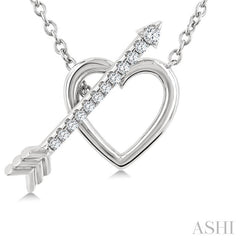 ASHI Heart Toggle Diamond Fashion Necklace 982Y0PPTGNKWG
