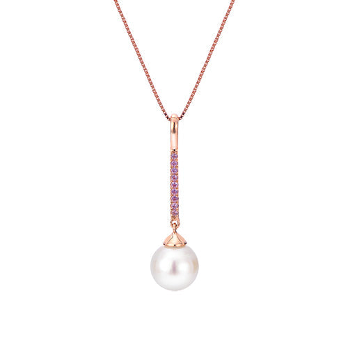 Parkplace Pearls 14KT Rose Gold Freshwater Pearl Pendant 983611/RG-AM18