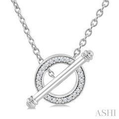 ASHI Circle Toggle Diamond Fashion Necklace 983Y0PPTSNKWG