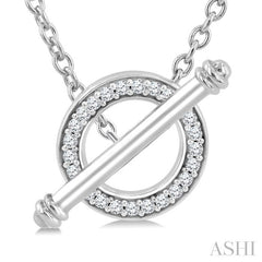 ASHI Circle Toggle Diamond Fashion Necklace 983Y0PPTSNKWG