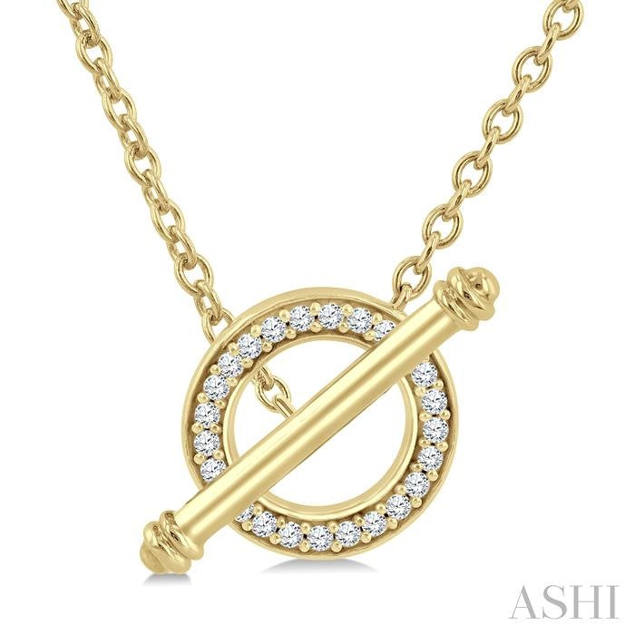 ASHI Circle Toggle Diamond Fashion Necklace 983Y0PPTSNKYG