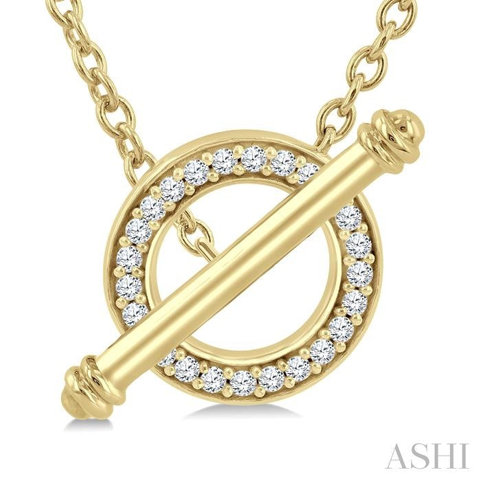 ASHI Circle Toggle Diamond Fashion Necklace 983Y0PPTSNKYG
