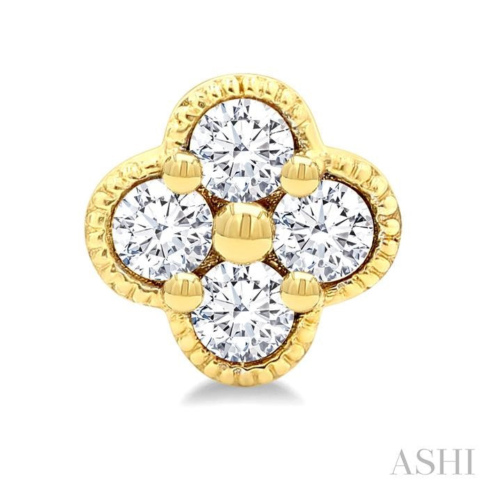 ASHI Clover Diamond Fashion Earrings 984S7PPFGERYG