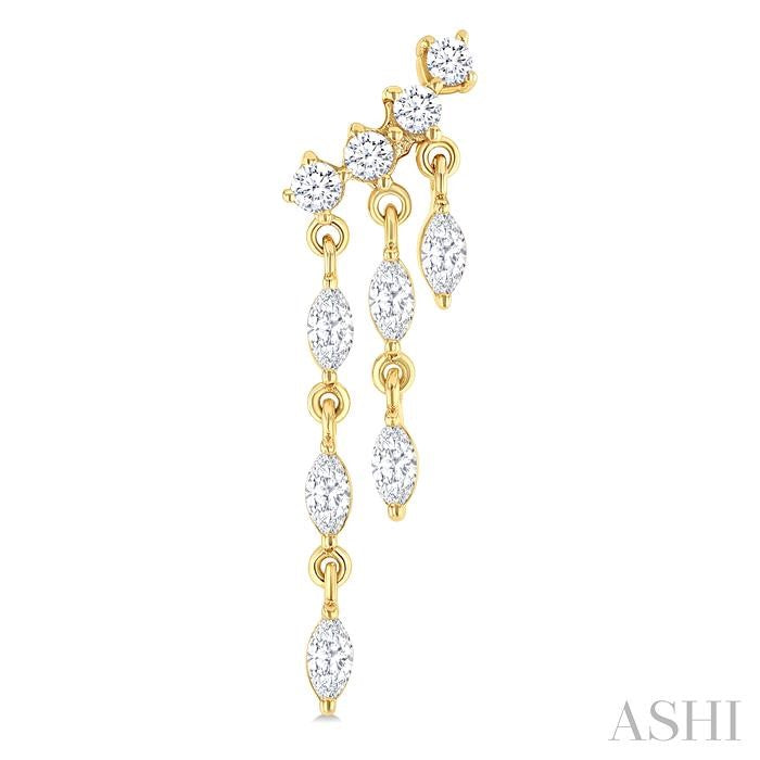ASHI Marquise Shape Chandelier Diamond Earrings 984Y2PPFGERYG-MQ