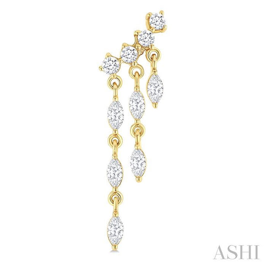 ASHI Marquise Shape Chandelier Diamond Earrings 984Y2PPFGERYG-MQ