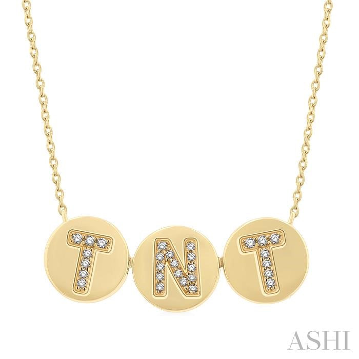 ASHI Block 'TNT' Diamond Disc Necklace 984Z0PPTSNKYG