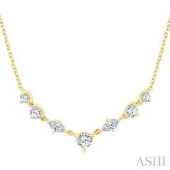 ASHI Mixed Shape Diamond Fashion Necklace 985YHPPFGNKYG