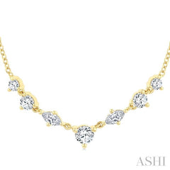 ASHI Mixed Shape Diamond Fashion Necklace 985YHPPFGNKYG