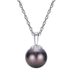 Imperial Partners 14KT White Gold Akoya Pearl Pendant 986102/BLKWH18R