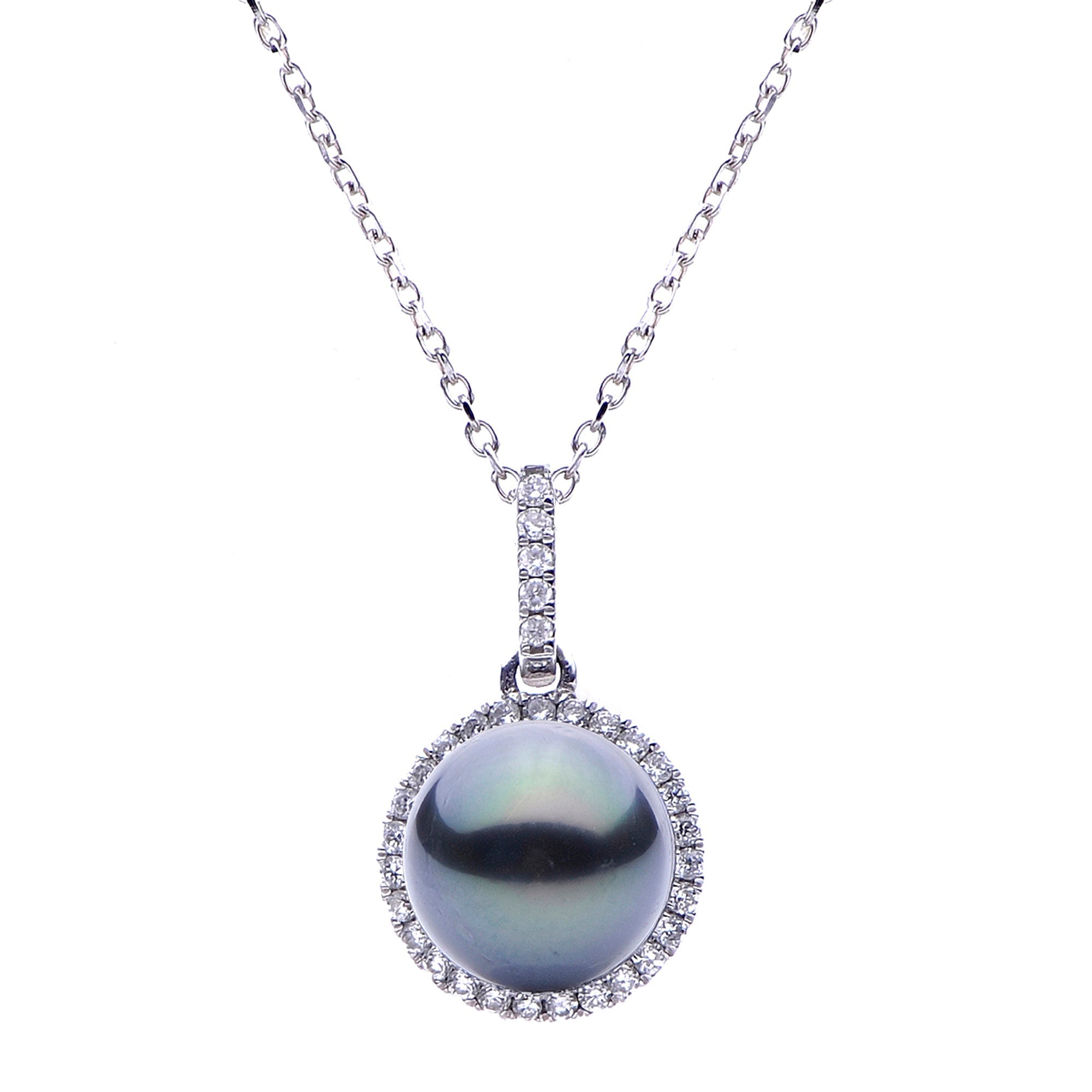 Parkplace Pearls 14KT White Gold Tahitian Pearl Pendant 986830/BWH18