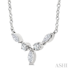 ASHI Marquise & Round Shape Diamond Fashion Necklace 986YUPPFGNKWG