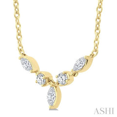ASHI Marquise & Round Shape Diamond Fashion Necklace 986YUPPFGNKYG