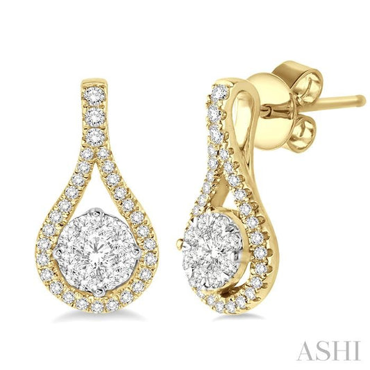 ASHI Pear Shape Lovebright Diamond Earrings 98733PPFGERYW