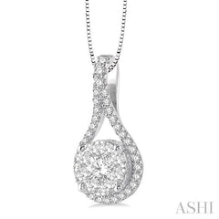 ASHI Pear Shape Lovebright Diamond Pendant 98733PPFHPDWG