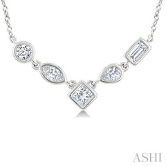 ASHI Mixed Shape Diamond Fashion Necklace 987YQPPFGNKWG