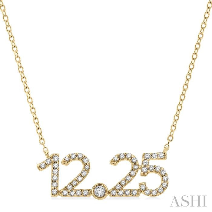 ASHI Date '12.25' Diamond Necklace 987Z0PPTSNKYG