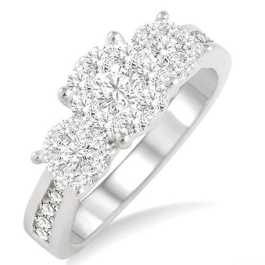 Parkplace Jewelers Round Shape Past Present & Future Lovebright Essential Diamond Ring 36911PPFGWG