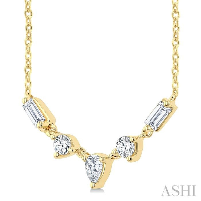 ASHI Mixed Shape Diamond Fashion Necklace 988YUPPFGNKYG