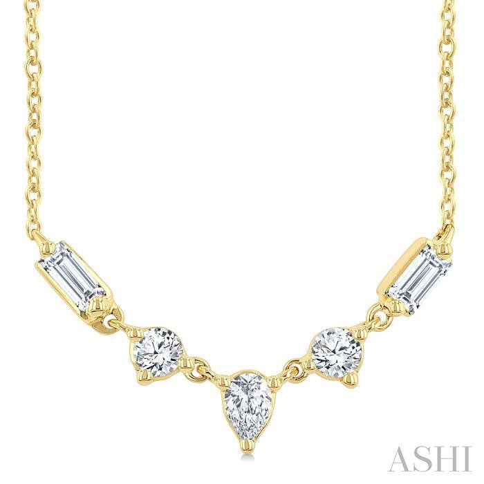 ASHI Mixed Shape Diamond Fashion Necklace 988YUPPFGNKYG