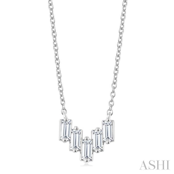 ASHI Baguette Diamond Fashion Necklace 989YQPPFGNKWG