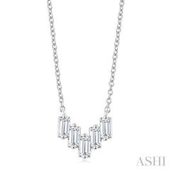 ASHI Baguette Diamond Fashion Necklace 989YQPPFGNKWG