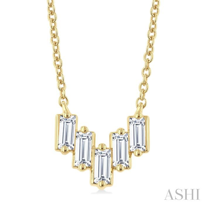 ASHI Baguette Diamond Fashion Necklace 989YQPPFGNKYG