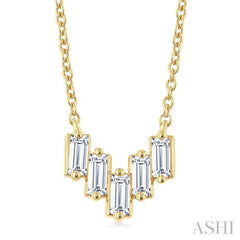 ASHI Baguette Diamond Fashion Necklace 989YQPPFGNKYG