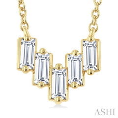 ASHI Baguette Diamond Fashion Necklace 989YQPPFGNKYG