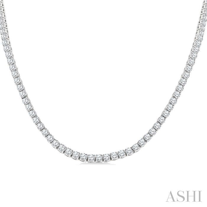 ASHI Diamond Tennis Necklace 989ZMPPFGNKWG-20