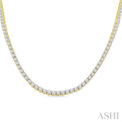 ASHI Diamond Tennis Necklace 989ZMPPFGNKYG-20