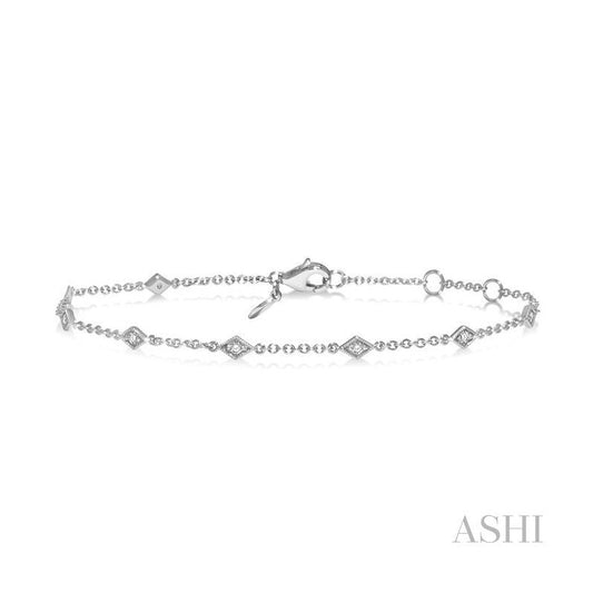 ASHI Kite Diamond Station Chain Bracelet 701C0PPTGWG