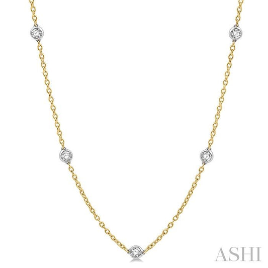 ASHI Diamond Station Necklace 990A1PPFGNKYW-1.50