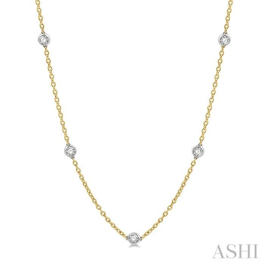 ASHI Diamond Station Necklace 990A1PPFGNKYW