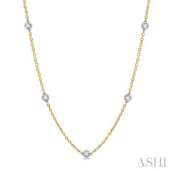 ASHI Diamond Station Necklace 990A1PPFGNKYW
