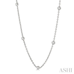 ASHI Diamond Station Necklace 990A1PPFHNKWG-1.50