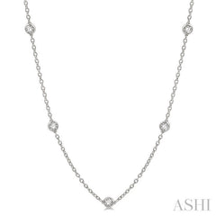 ASHI Diamond Station Necklace 990A1PPFHNKWG-1.50