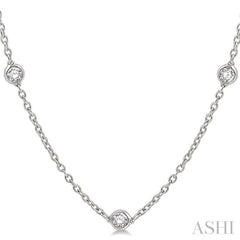 ASHI Diamond Station Necklace 990A1PPFHNKWG-1.50