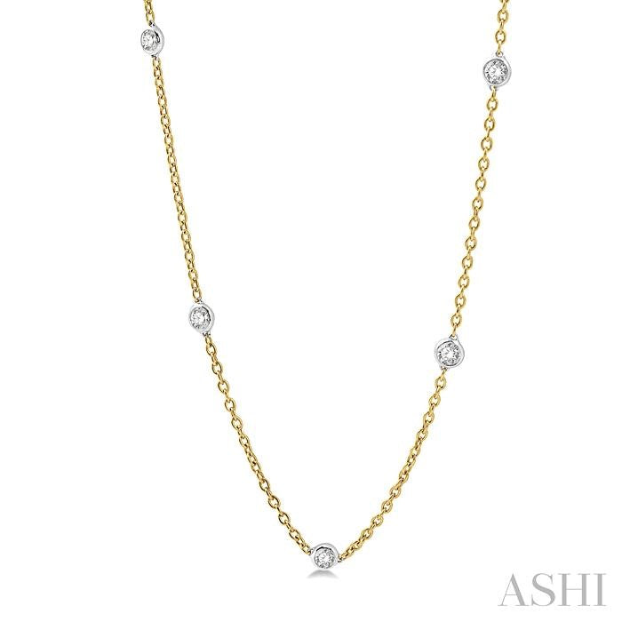 ASHI Diamond Station Necklace 990A2PPFGNKYW