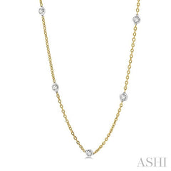 ASHI Diamond Station Necklace 990A2PPFGNKYW