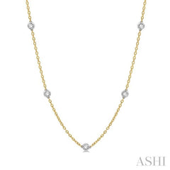 ASHI Diamond Station Necklace 990A2PPFGNKYW