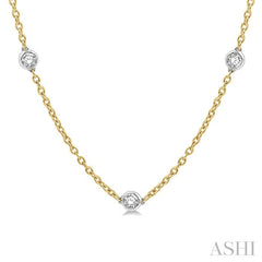ASHI Diamond Station Necklace 990A2PPFGNKYW