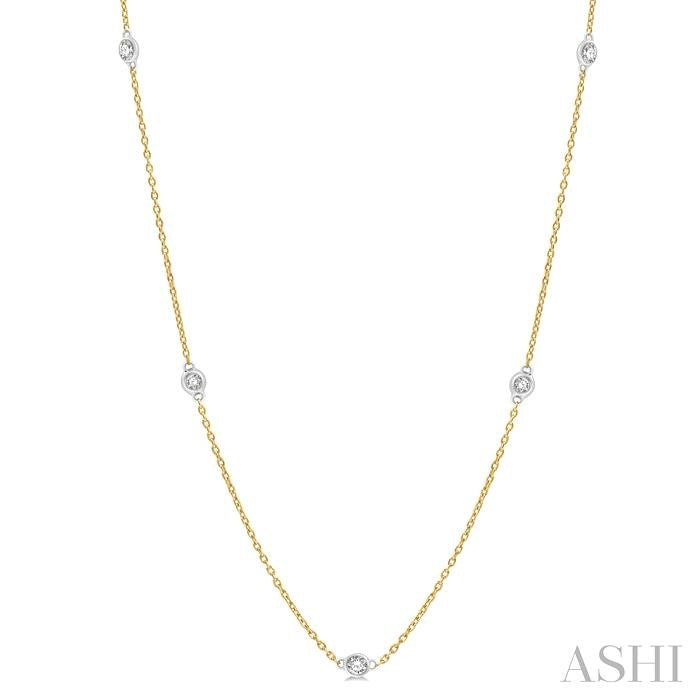 ASHI Diamond Station Necklace 990AHPPFGNKYW