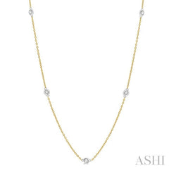 ASHI Diamond Station Necklace 990AHPPFGNKYW