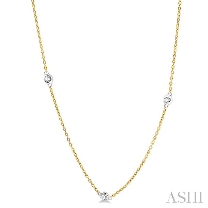 ASHI Diamond Station Necklace 990AQPPFGNKYW